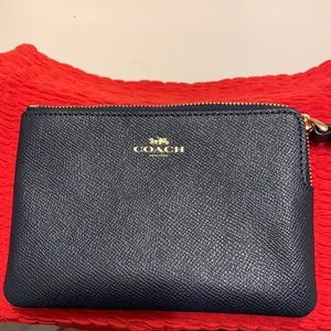 Coach Navy Wristlet